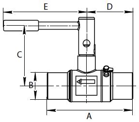 BALLOREX Venturi DRV Ду 065-150 Ру16 балансировочные клапаны под приварку. Габаритные размеры, строительные длины, веса и Kv.