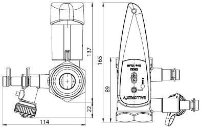 BALLOREX V Ду 32 Ру25  Баллорекс V балансировочные клапаны Броен. Габаритные размеры, строительные длины, веса и Kv.