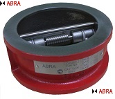 Обратный клапан двустворчатый (двухстворчатый) межфланцевый батерфляй. Код серии ABRA-D-122-EN. 