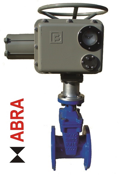 Задвижки клиновые с обрезиненным клином ABRA Ду 040-600 Ру10/16  с электроприводами. Задвижка для ПНД.