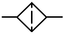 Условное графическое изображение фильтр сетчатый ("грязевик муфтовый") на чертежах и схемах.  